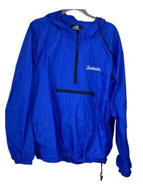 Kentucky UK Windbreaker Jacket Pullover Packable Size 2XL Blue White